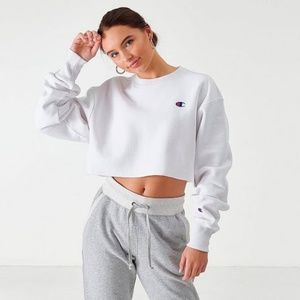 NWOT CHAMPION white cropped crew neck